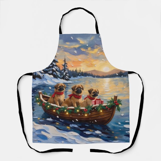 Delantal Barco de Navidad de Pekín Feriado (Anverso)