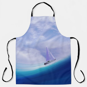 Delantal Barco de vela en una ola épica