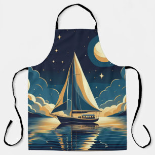 Delantal Barco de vela por la noche