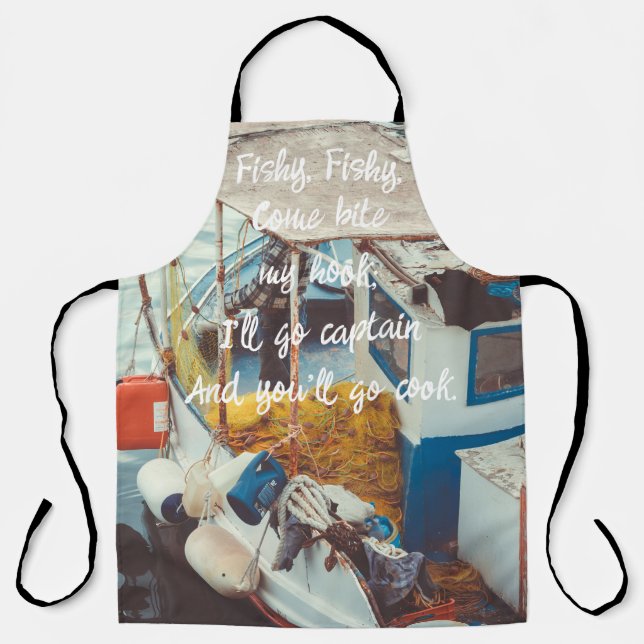 Delantal Barco pesquero en la costa mediterránea (Anverso)