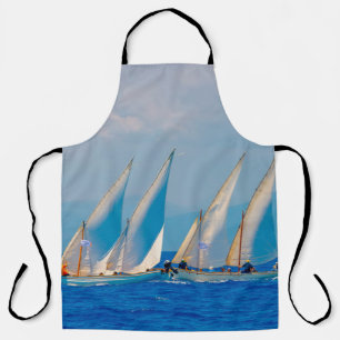 Delantal Barcos de vela de madera clásicos en carrera, Spet