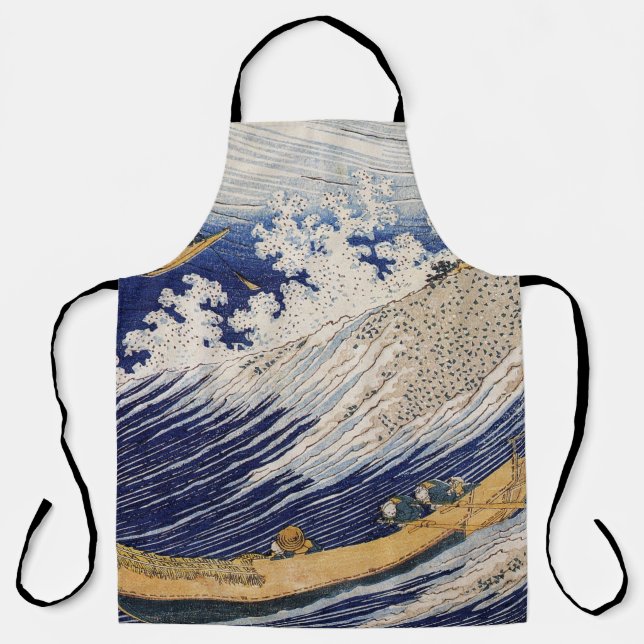 Delantal Barcos marinos de las olas del océano de Hokusai (Anverso)