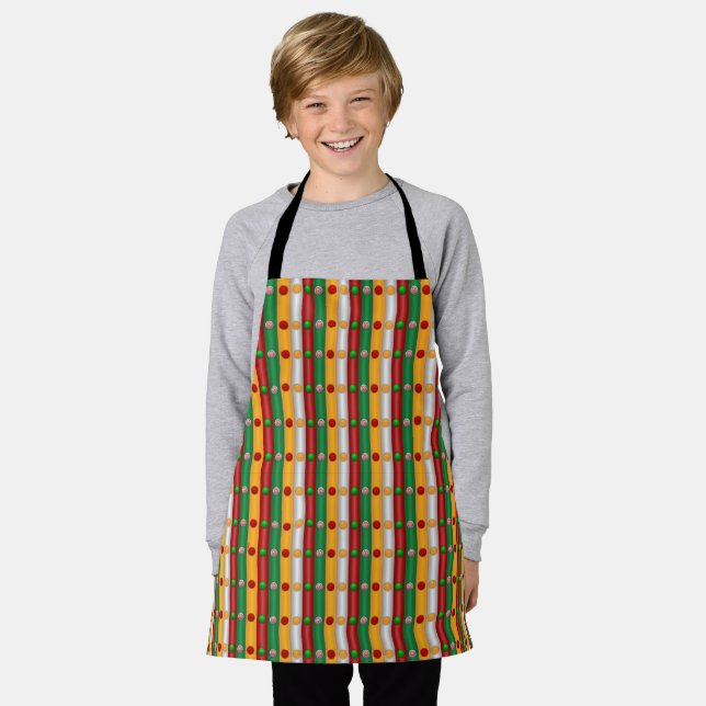 Delantal Barras de navidad Apron (Gastado)