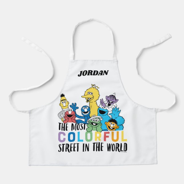 Delantal Barrio Sésamo | La Calle Más Colorida (Anverso)