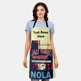 Delantal Barrios de Nueva Orleans, añadir texto, Apron