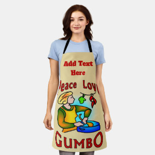 Delantal Barrios de Nueva Orleans, añadir texto, Apron