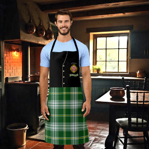 Delantal Barry Irish Shield y Tartán Personalizados Kilt