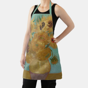 Delantal Base con doce girasoles de Vincent van Gogh