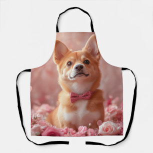 Delantal Basenji con Rosas - Día de San Valentín