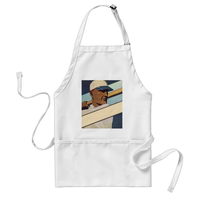 Delantal Batería de béisbol para deportes de época, arte es (Frente)