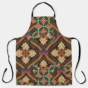 Delantal Batik indonesio basado en plantas: Patrones distin