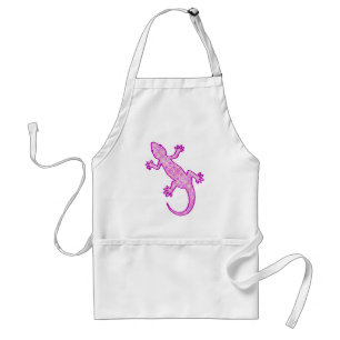 Delantal batik tribal Gecko - orquídea y cáscara rosa