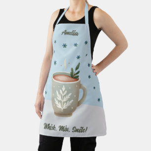 Delantal Batir, Mezclar, Sonreír Taza de Cacao Lindo Nombre
