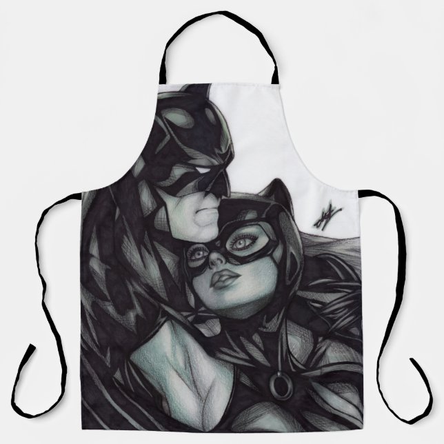 Delantal Batman & Catwoman ~ Bruce wayne & Selina Kyle (Anverso)