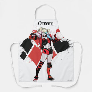 Delantal Batman   Harley Quinn Hearts & Diamonds Splatter