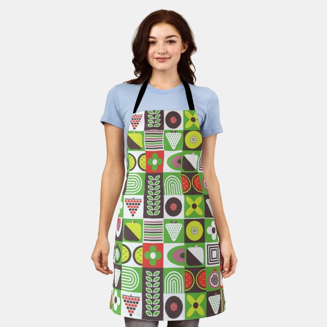 Delantal Bauhaus Geometric Fruits Apron Design (Gastado)