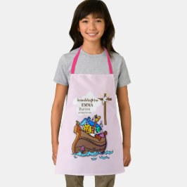 Delantal Bautismo: Personalización de la nieta arca de Noé