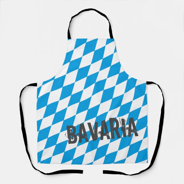 Delantal Bavaria Alemania Bandera del Diamante Diseño (Anverso)