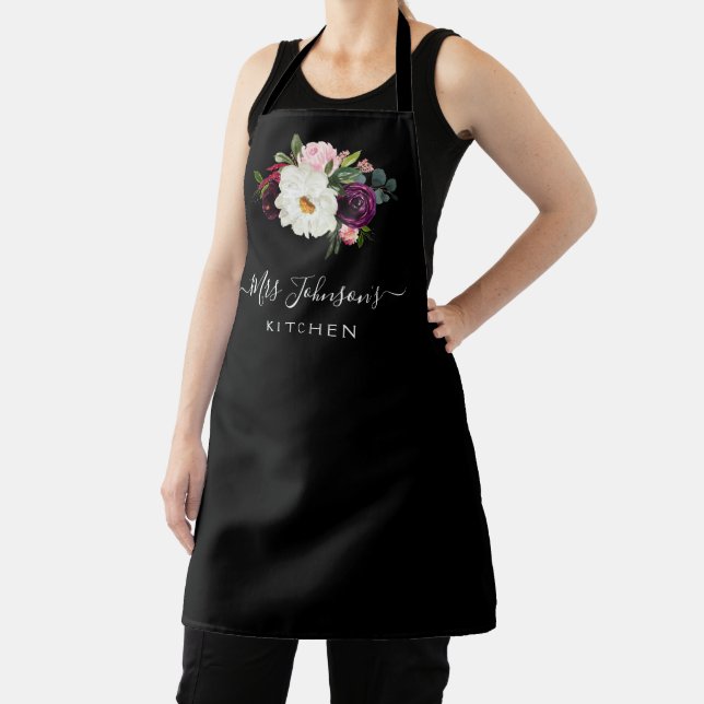 Delantal bayas y cocina floral personalizada Apron (in situ)
