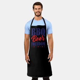Delantal BBQ Beer Freedom Large Black Apron