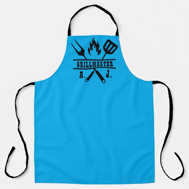 Delantal BBQ Blue Grillmaster (Anverso)