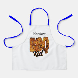 Delantal BBQ Kid Apron. ¡Personalizable. Amante de la barba