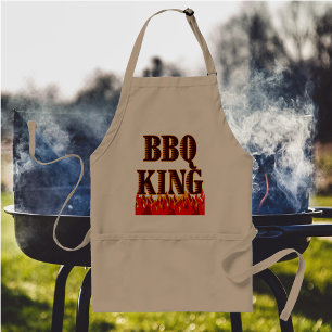 Delantal BBQ King Red Flama Cocina diciendo Apron
