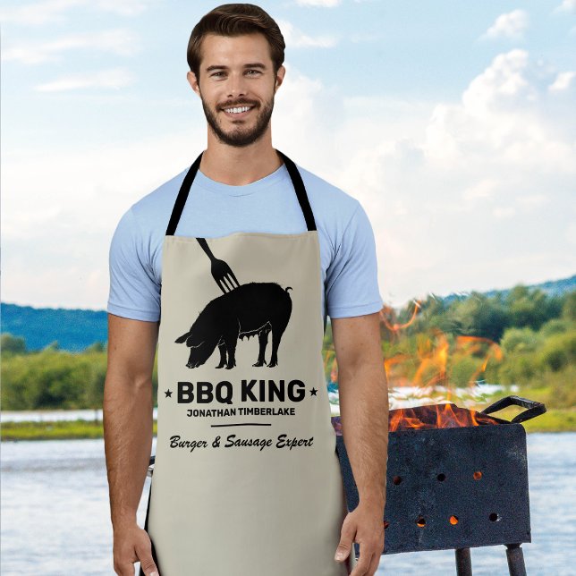 Delantal BBQ King Your Name Butcher Kitchen (Subido por el creador)