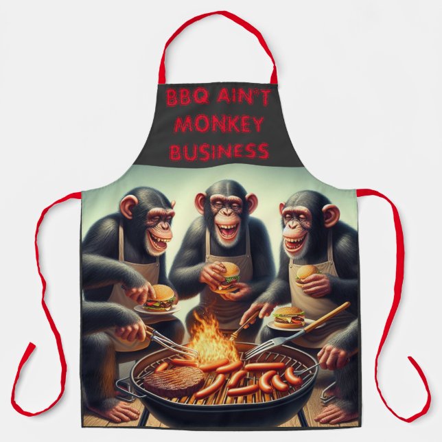 Delantal BBQ Monkey Business Apron (Anverso)
