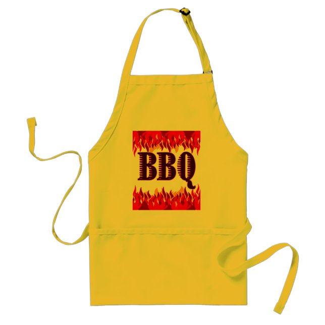 Delantal BBQ Red Flames Funny Apron (Frente)