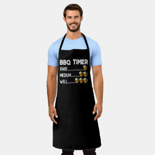 Delantal BBQ Timer Barbacoa Bebida Grill Cerveza