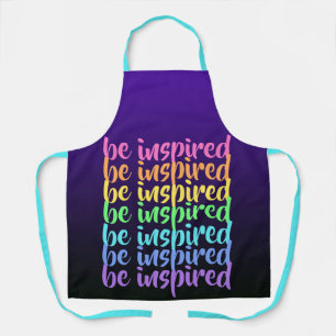 Delantal "Be Inspiate" Apron Púrpura Arcoiris