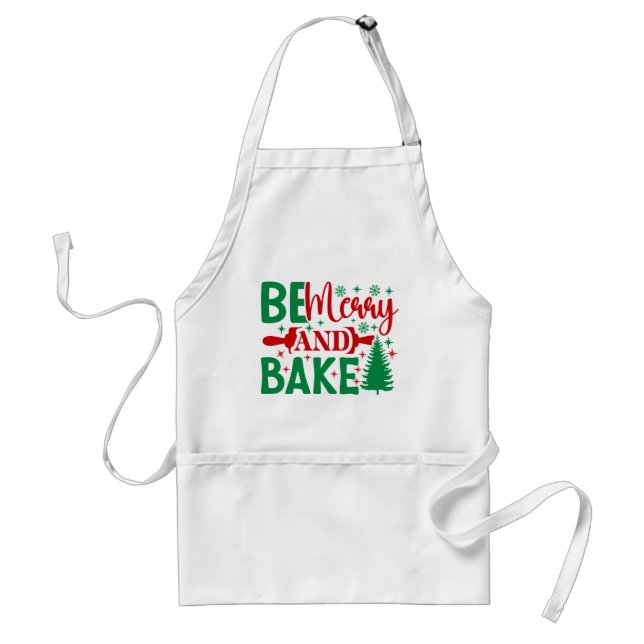 Delantal Be Merry and Bake Navidades (Frente)
