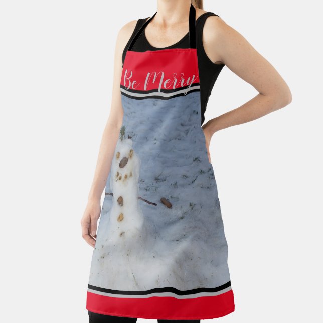 Delantal Be Merry Little Snowman (in situ)