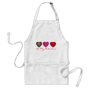 Delantal Be my Valentine Chocolate Candy Hearts Pink Red