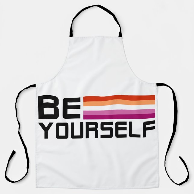 Delantal Be Yourself | Lesbian Pride  (Anverso)