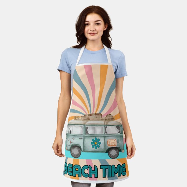 Delantal Beach Time Retro Van Vibes (Gastado)