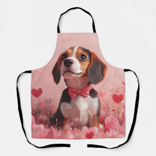 Delantal Beagle con Rosas - Día de San Valentín