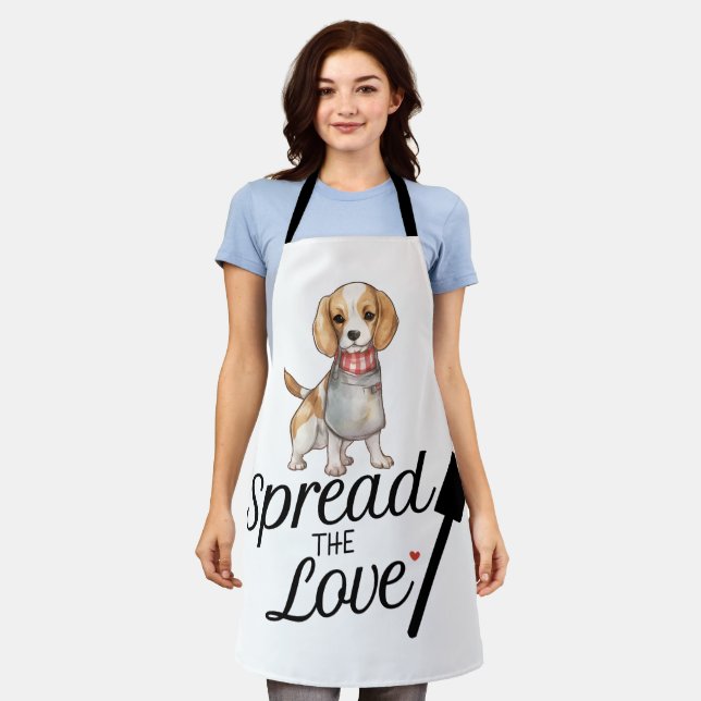 Delantal Beagle Difundiendo El Amor (Gastado)