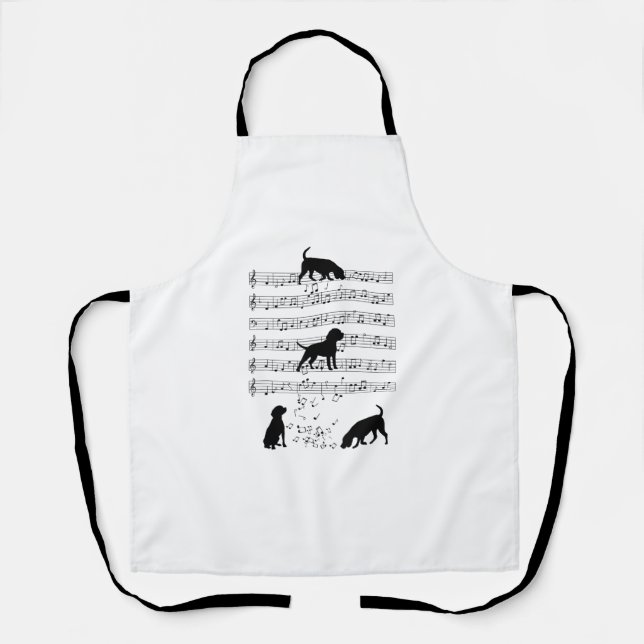 Delantal Beagle dog Music Note Clef Musician Beagle do (Anverso)