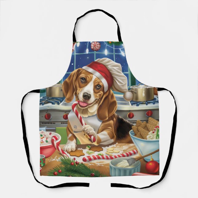 Delantal Beagle Holiday Baking: Navidades festivos (Anverso)