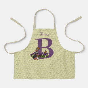 Delantal Beagle Puppy Butterflies Monograma Nombre B Inicia