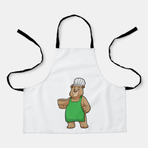 Delantal Bear as Cook with Cooking apron & Bowl