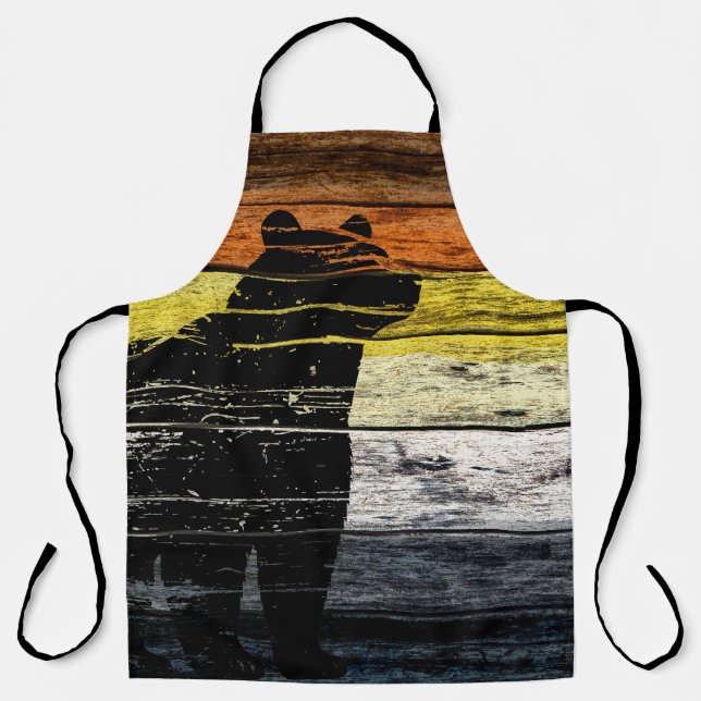 Delantal Bear Pride Wood Art (Anverso)