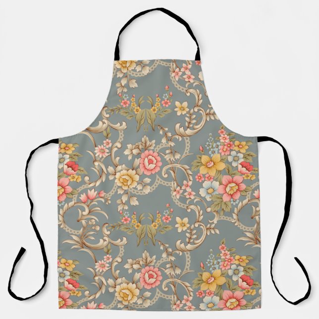 Delantal Beautiful Baroque Ornament style border design han (Anverso)