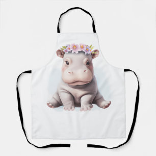 Delantal Bebé Adorable Hippopótamo