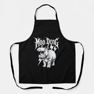 Delantal Bebé Hipopótamo Moo Deng Lindo Death Metal Hippopo