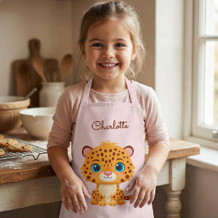Delantal Bebé Leopardo Safari Animal Adorable Niños