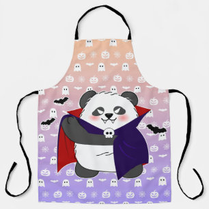 Delantal Bebé lindo de Halloween Vampiro Panda Dracula