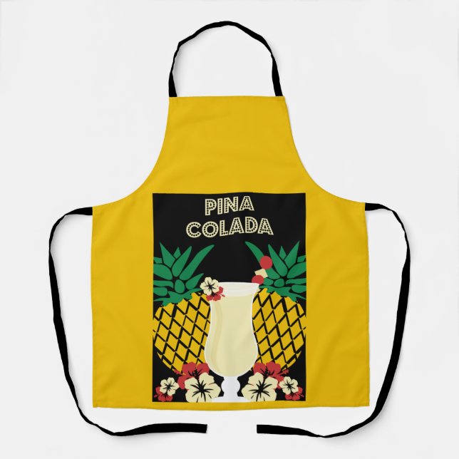 Delantal Bebida de cóctel de Piña Colada (Anverso)